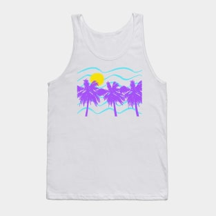 Purple Palm Trees So 90s Tank Top